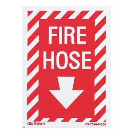 Fire Hose Down Arrow, Red w/PL, 5