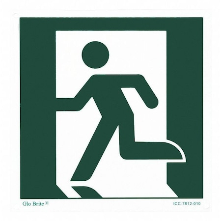 Running Man Left, Green Letters, 8