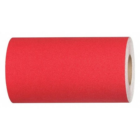 Commercial Grade Anti Slip Grit Roll Aluminum Oxide, Adhesive: Acrylic Safety Red, 12