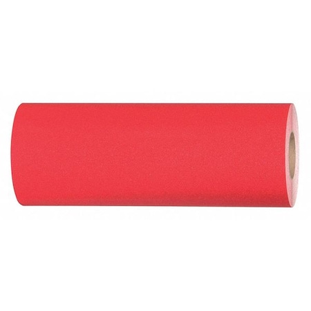 Commercial Grade Anti Slip Grit Roll Aluminum Oxide, Adhesive: Acrylic Safety Red, 18