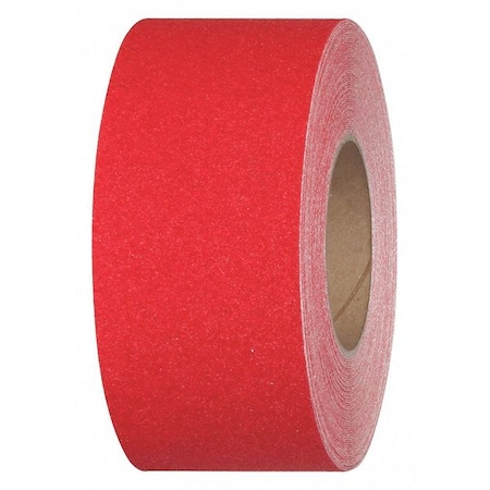 Commercial Grade Anti Slip Grit Roll Aluminum Oxide, Adhesive: Acrylic Safety Red, 3