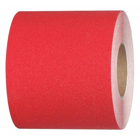 Commercial Grade Anti Slip Grit Roll Aluminum Oxide, Adhesive: Acrylic Safety Red, 6