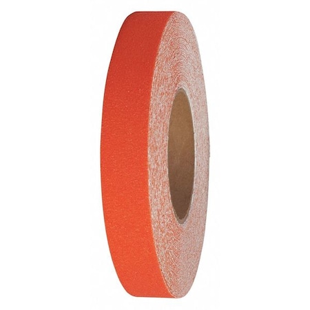 Commercial Grade Anti Slip Grit Roll Aluminum Oxide, Adhesive: Acrylic Safety Orange, 1