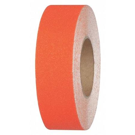 Commercial Grade Anti Slip Grit Roll Aluminum Oxide, Adhesive: Acrylic Safety Orange, 2