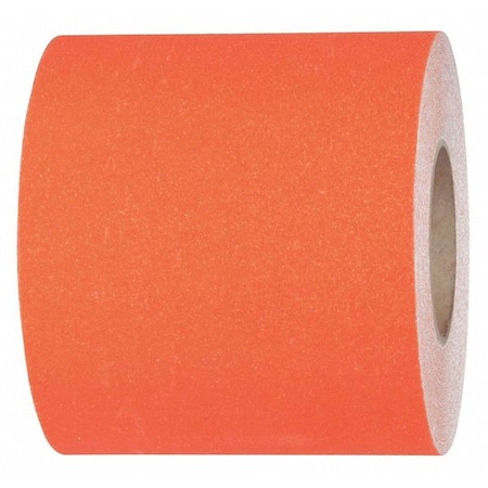 Commercial Grade Anti Slip Grit Roll Aluminum Oxide, Adhesive: Acrylic Safety Orange, 6