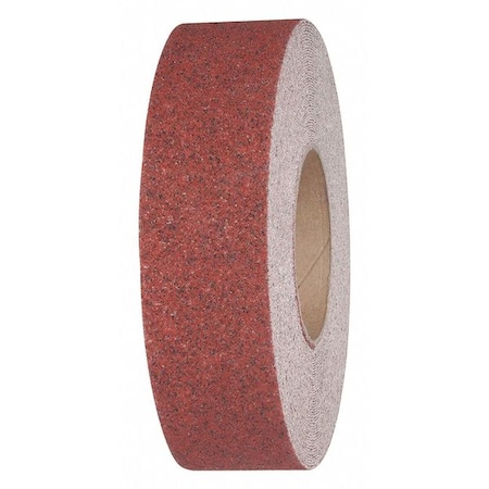 Commercial Grade Anti Slip Grit Roll Aluminum Oxide, Adhesive: Acrylic Brick Red, 2