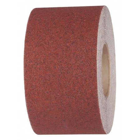 Commercial Grade Anti Slip Grit Roll Aluminum Oxide, Adhesive: Acrylic Brick Red, 4