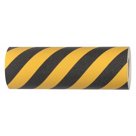 Commercial Grade Anti Slip Grit Roll Aluminum Oxide, Adhesive: Acrylic Black/Yellow, 18