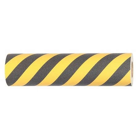 Commercial Grade Anti Slip Grit Roll Aluminum Oxide, Adhesive: Acrylic Black/Yellow, 24