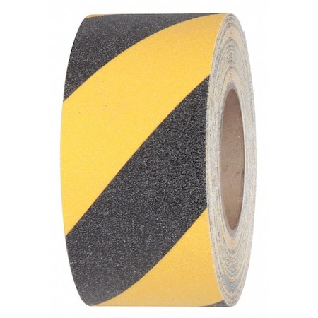Commercial Grade Anti Slip Grit Roll Aluminum Oxide, Adhesive: Acrylic Black/Yellow, 3