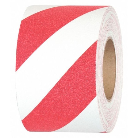 Anti Slip Grit Tape Roll Aluminum Oxide, Adhesive: Acrylic Red/White, 4