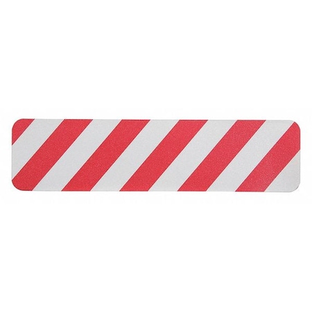 Commercial Grade Anti Slip Grit Tread Aluminum Oxide, Adhesive: Acrylic Red/White, 6