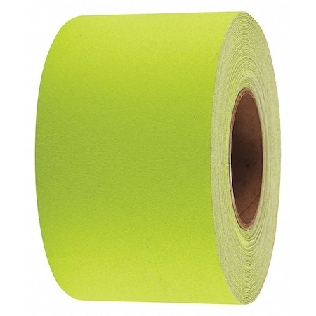 Anti Slip Grit Tape Roll Aluminum Oxide, Adhesive: Acrylic Neon Yellow, 4