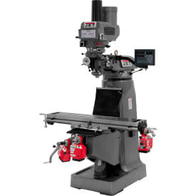 JTM-4VS Mill With 3-Axis Newall DP700 DRO With X Y and Z-Axis Powerfeeds and Power Draw Bar JT9-691170