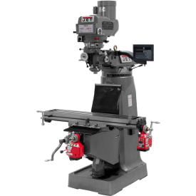 Jet JT9-691203 JTM-4VS Milling Machine W/3-Axis Newall DP700 DRO Quill X & Y-Axis Powerfeeds 3 HP JT9-691203