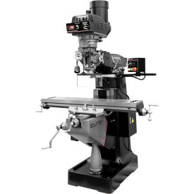 JET® EVS-949 Mill2-Axis Newall DP700 DRO & X-Axis JET Powerfeed & USA Powered Draw Bar JT9-894353