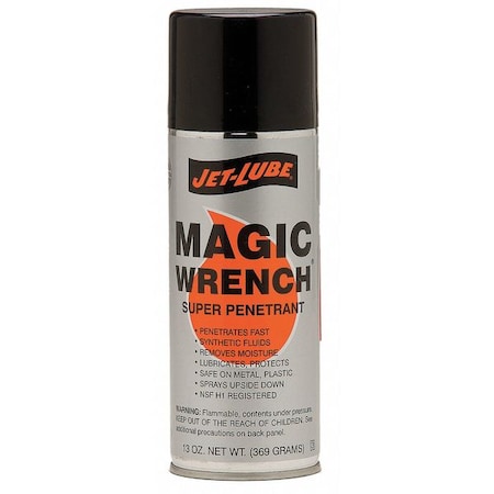 Penetrating Lubricant, 13 oz, Aerosol Spray Can, Synthetic Oil Base, 350 Degrees F Max Op Temp, H1- Food Grade, Yellow MPN:39541