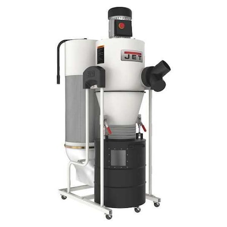 Wood Dust Collector, 1, 259 cfm CFM Max Flow, 1 1/2 hp, Single Phase MPN:717515