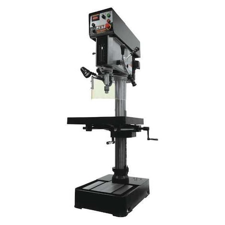 Floor Drill Press, Belt Drive, 2 hp, 230V AC V, 20 in Swing, Variable Speed MPN:JDP20VST