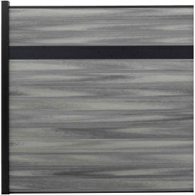 Estate 6'W x 6'H Oxford Grey Aluminum/Composite Horizontal Fence-Adder Section-IN GROUND EF EG1206