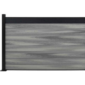 Estate 6'W x 4'H Oxford Grey Aluminum/Composite Horizontal Fence Adder Section - SURFACE MOUNT EF ES1204