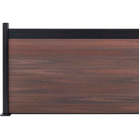 Estate 6'W x 4'H Black Rose Aluminum/Composite Horizontal Fence Adder Section - SURFACE MOUNT EF ES1224