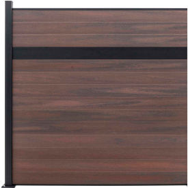 Estate 6'W x 6'H Black Rose Aluminum/Composite Horizontal Fence Adder Section - SURFACE MOUNT EF ES1226
