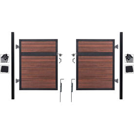 Estate 10'W x 6'H Black Rose Aluminum/Composite Adjustable Fence Double Gate Kit -IN GROUND ONLY EF ET2226