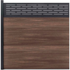 Lattice Top 6'W x 6'H King Cedar Aluminum/Composite Horizontal Fence-Adder Section-IN GROUND EF LG1216