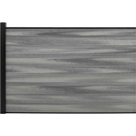 Full Composite 6'W x 4'H Oxford Grey Aluminum/Composite Horizontal Fence-Adder Section-IN GROUND EF UG1204