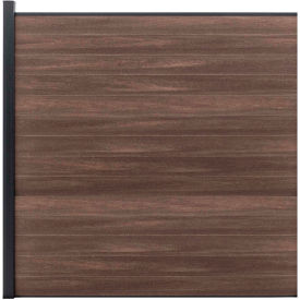 Full Composite 6'W x 6'H King Cedar Aluminum/Composite Horizontal Fence-Adder Section-IN GROUND EF UG1216