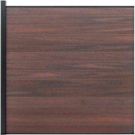 Full Composite 6'W x 6'H Black Rose Aluminum/Composite Horizontal Fence-Adder Section-IN GROUND EF UG1226