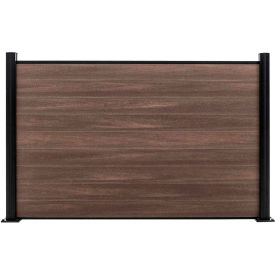 Full Composite 6'W x 4'H King Cedar Aluminum/Composite Horizontal Fence-Starter Section-SURFACE MT EF US2214