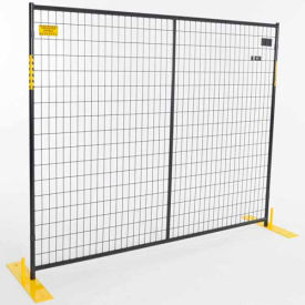Perimeter Patrol™ Welded Wire Black Powder Coat Fence - 8 GA- 7'6