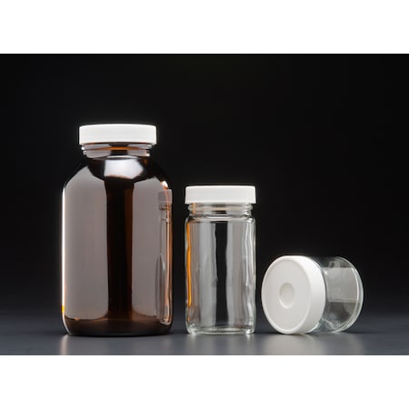 Precleaned - 8oz (250mL) Clr Septum Bottle, 24-400mm Open Top, PK12 MPN:9-163-2