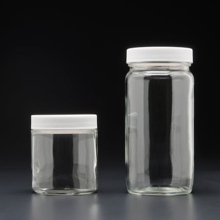 Pre-cleaned - 16oz, 500mL Short Wide Mouth Jar, 89-400mm Thread, PK12 MPN:9-183-2