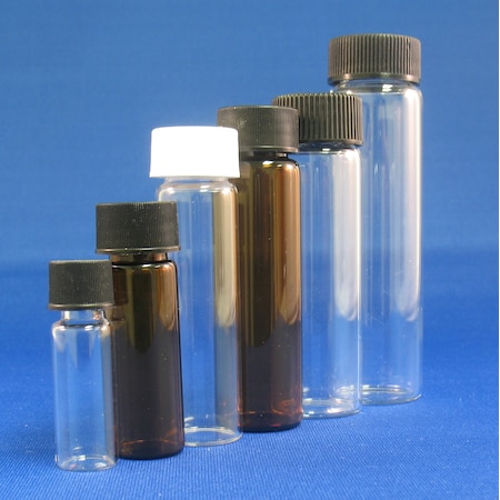 Amb 12x35mm Vial, 8-425mm Black PP Solid Top Cap, PTFE/F217, PK100 MPN:82020-1235A