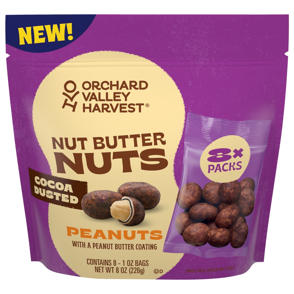 Orchard Valley Harvest Nut Butter Cocoa-Dusted Nuts, 1 Oz, Total Qty 16 MPN:V14116