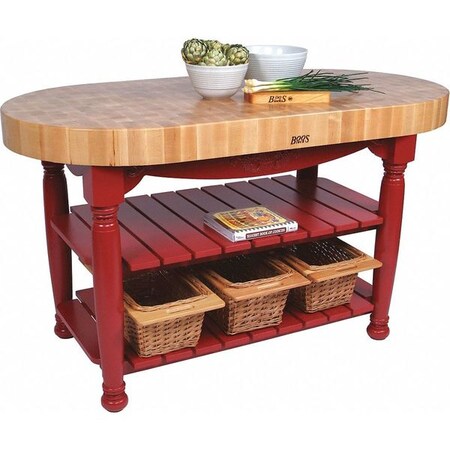 Table, Harvest, Red, 60