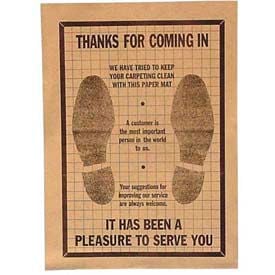 JohnDow Paper Vehicle Floor Mats Brown - 500 Mats/Case - PFM-500 PFM-500