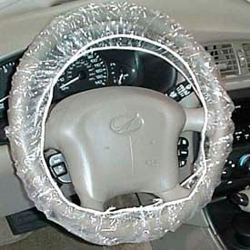 JohnDow Plastic Steering Wheel Covers Clear - 100 Covers/Case - SWC-1 SWC-1