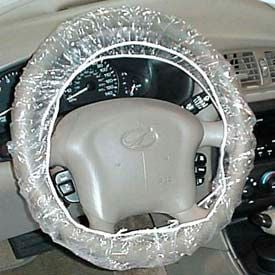 JohnDow Plastic Steering Wheel Covers Clear - 500 Covers/Case - SWC-5 SWC-5