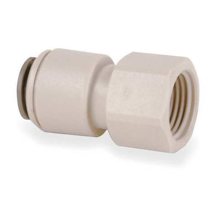Push-Fit Adapter Fitting, 1/4 in Tube Size, Acetal, Gray, 10 PK MPN:CI-3208U7-S