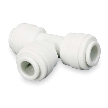 Push-Fit Tee Fitting, 3/8 in Tube Size, Acetal, White, 10 PK MPN:CI0212W-PK10