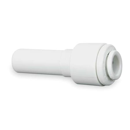 Push-Fit Adapter Fitting, 1/4 in Tube Size, Acetal, White, 10 PK MPN:CI061208W-PK10