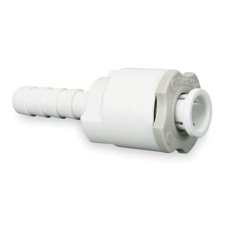 Push-Fit Adapter Fitting, 1/4 in Tube Size, Acetal, White, 10 PK MPN:CI270808W-PK10