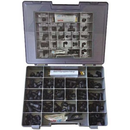 Service Repair Kit, 1/4 in, 3/8 in Tube Size, Black MPN:KIT-ISRKE