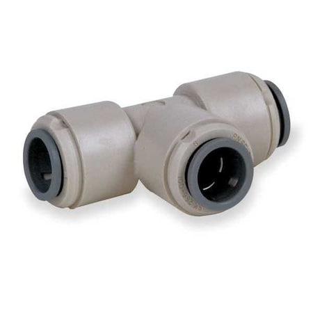 Push-Fit Tee Fitting, 1/2 in Tube Size, Acetal, Gray, 10 PK MPN:PI-0216-S