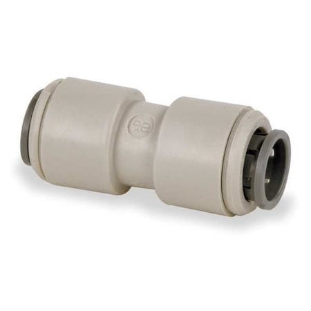 Push-Fit Adapter Fitting, 1/4 in Tube Size, Acetal, Gray, 10 PK MPN:PI-0408-S