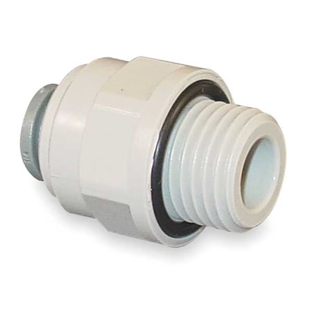 Push-Fit Adapter Fitting, 1/4 in Tube Size, Acetal, Gray, 10 PK MPN:PI010812S-10PK